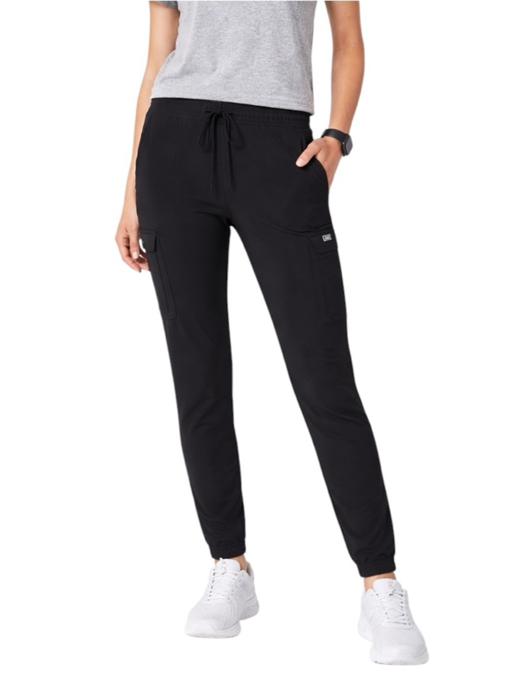 FIGS - Skinny Leg Scrub Pants Black Stretch Jogger Athleisure Sz XL